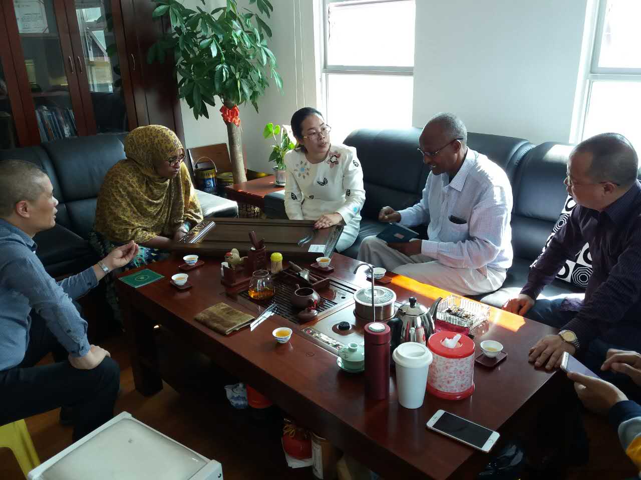 mohamud一行人來到了蜜桃视频在线视频化工生產基地參觀指導